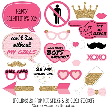 20-Piece Valentine's Day Photo Booth Props Kit