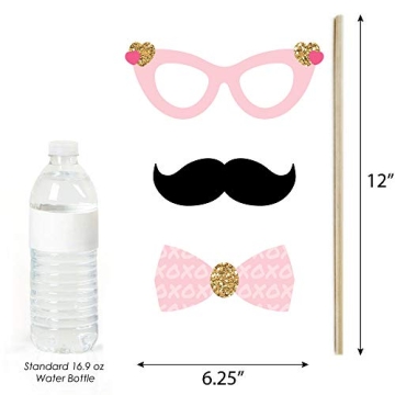 20-Piece Valentine's Day Photo Booth Props Kit