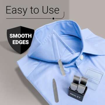 Durable Stainless Steel Collar Stays for Dress Shirts