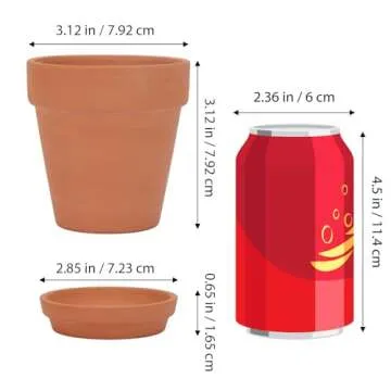 Nilos 12 Mini Terracotta Plant Pots Set for Succulents