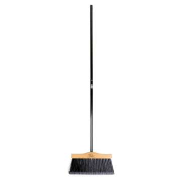 Fuller Brush Indoor-Outdoor Broom - Heavy-Duty Wide Wooden Sweeper Head with Long Bristles and 2-Pie...