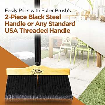 Fuller Brush Heavy-Duty Indoor-Outdoor Broom - Efficient Cleaning