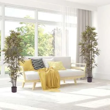 Artificial Bamboo Tree - 6FT Fake Plant with Adjustable Leaves and Pot - Faux Plants Indoor for Home, Restaurant, or Office Décor by Pure Garden