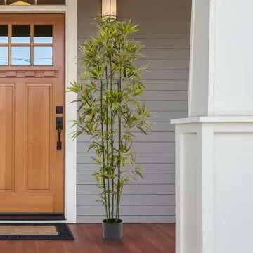 Artificial Bamboo Tree - 6FT Fake Plant with Adjustable Leaves and Pot - Faux Plants Indoor for Home, Restaurant, or Office Décor by Pure Garden