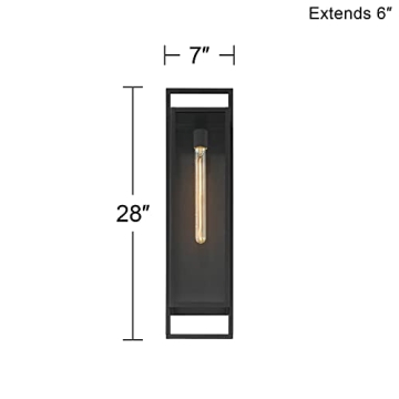 Jericho 28" Modern Outdoor Wall Light | Rustic Charm