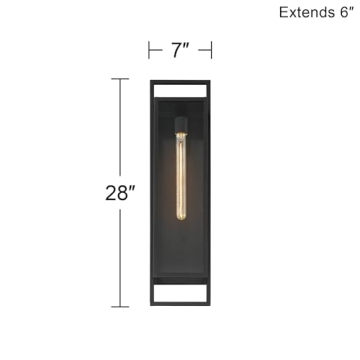 Jericho 28" Modern Outdoor Wall Light | Rustic Charm