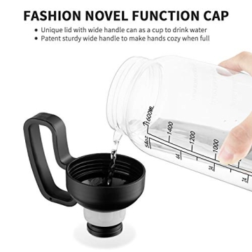 64 OZ Motivational Water Bottle with Straw and Handle