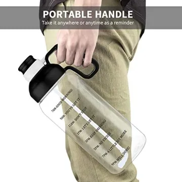 64 OZ Motivational Water Bottle with Straw and Handle