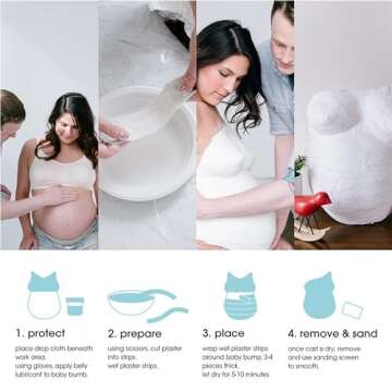 Pearhead Belly Casting Kit for Expecting Moms Keepsake