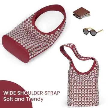 YFGBCX Vegan Leather Tote Bag Studded Purses for Women Y2K Purse Fall Hobo Bag Portuguese Stud Shoulder Handbag