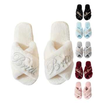 owiter Bridal Slipper Bridesmaid Gifts Bridal Shower Wedding Bridesmaid Bridal Shower Bachelorette G...