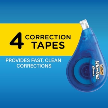 BIC White-Out EZ Correct Correction Tape 39.3 Feet 4-Pack