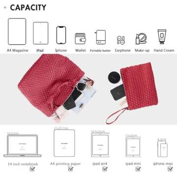 Stylish Vegan Leather Woven Bag for Women