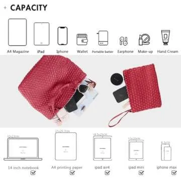 Stylish Vegan Leather Woven Bag for Women