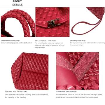 Stylish Vegan Leather Woven Bag for Women