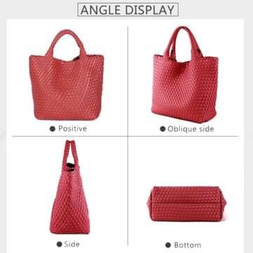 Stylish Vegan Leather Woven Bag for Women