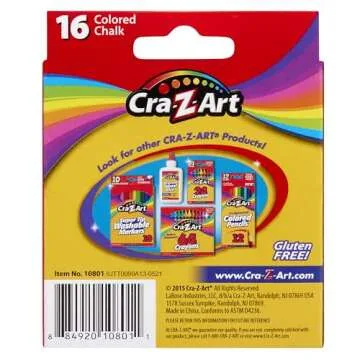 Cra-Z-Art Classic Colored Chalk, Assorted Colors, Pack Of 16 Pieces