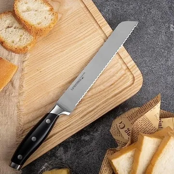 Linoroso 8" Serrated Bread Knife with Elegant Gift Box