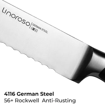 Linoroso 8" Serrated Bread Knife with Elegant Gift Box