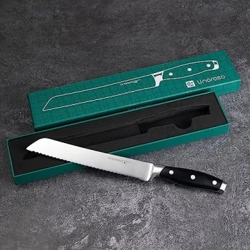 Linoroso 8" Serrated Bread Knife with Elegant Gift Box