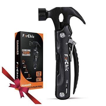 12 in 1 Hammer Multitool, Stocking Stuffers for Adults, Mens Gifts for Christmas, White Elephant Gif...