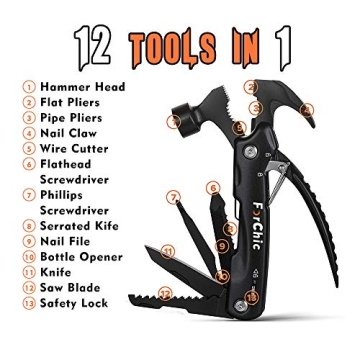 12-in-1 Hammer MultiTool for DIY and Outdoor Enthusiasts