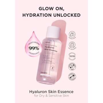 Hanskin Real Complexion Hyaluronic Skin Essence, Hydrating Toner for Dry, Dull, Sensitive Skin - Hya...
