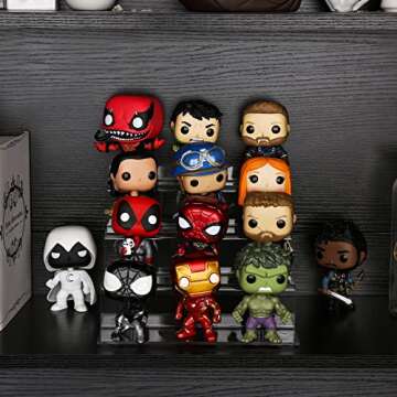 YIDITTHOPE 9 Inch Acrylic Shelf, 4 Tier Perfume Organizer and Cologne Organizer, Funko POP Shelves T...