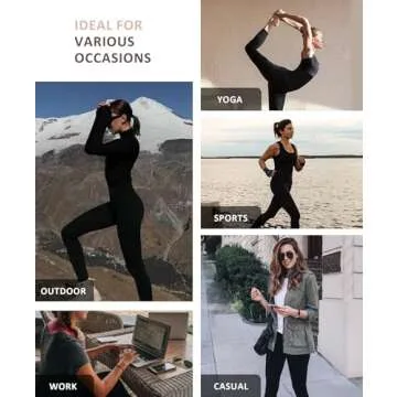 FeelinGirl High Waisted Compression Leggings for Women