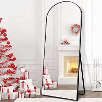 NeuType Arched Full Length Mirror, 67”x30”, Large Full Body Mirror with Aluminium Metal Frame, S...