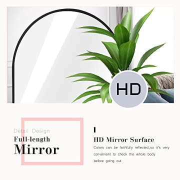 NeuType Arched Full Length Mirror with Aluminium Frame