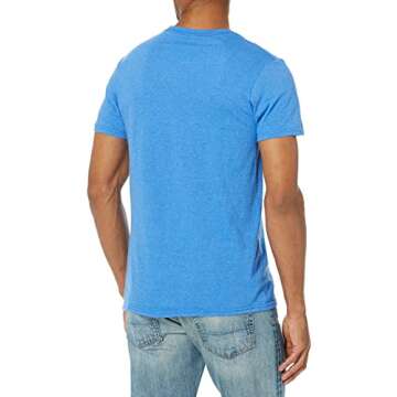 Disney Mickey Mouse Classic Men's T-Shirt - Royal Blue Heather Graphic Tee