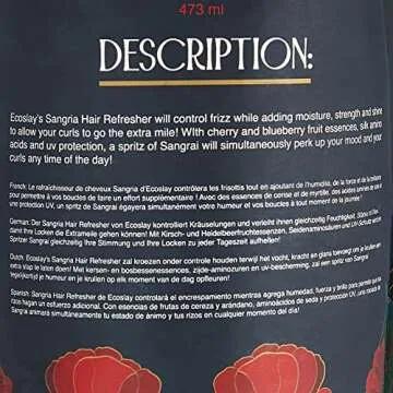 Ecoslay Sangria Curl Refresher for Defined, Shiny Curls