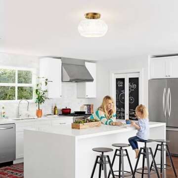 OYKYOHEI Semi Flush Mount Ceiling Light Fixture