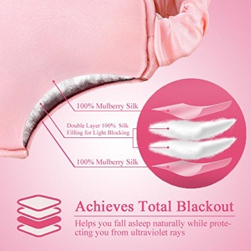 OLESILK Silk Sleep Mask for Comfortable Relaxation
