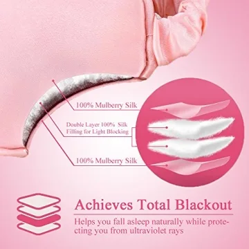 OLESILK Silk Sleep Mask for Comfortable Relaxation