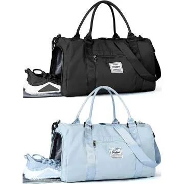 Travel Duffel Bag with Shoe & Wet Compartment