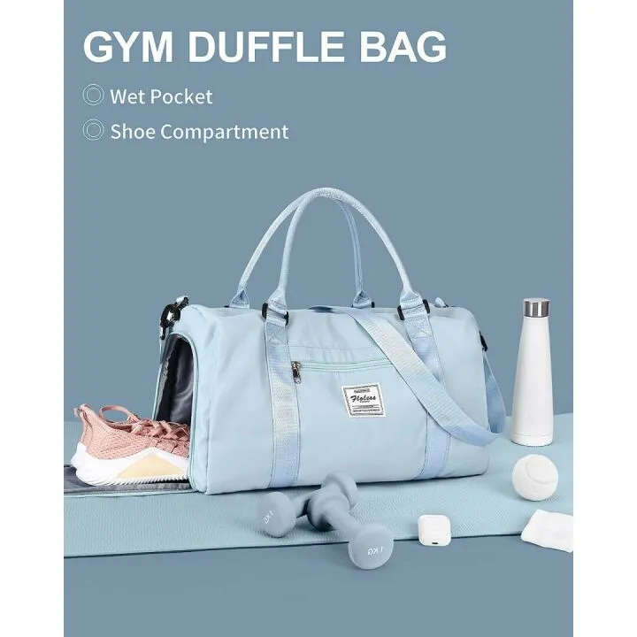 Travel Duffel Bag with Shoe & Wet Compartment