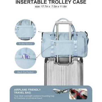 Travel Duffel Bag with Shoe & Wet Compartment