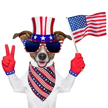 PTDECOR 4th of July Dog Bandanas - Fun & Fashionable