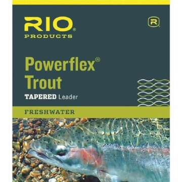 RIO PRODUCTS Powerflex Trout 9ft Leader, Freshwater Tapered Fly Line, 3 Pack, 3X