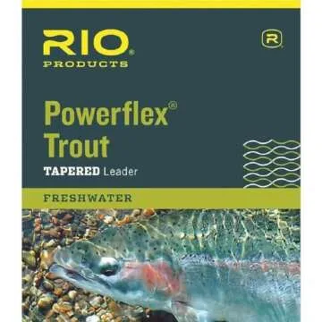 RIO PRODUCTS Powerflex Trout 9ft Leader, Freshwater Tapered Fly Line, 3 Pack, 3X