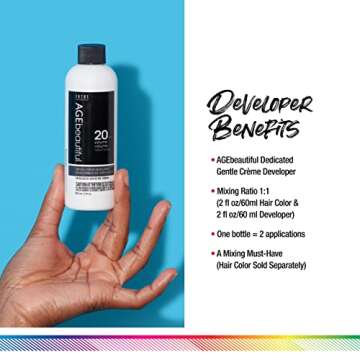 AGE beautiful 20 Volume Gentle Creme Hair Developer | For Permanent Hair Color Dyes, Toners, Lighten...