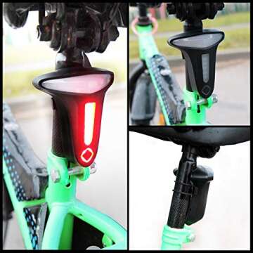 Smart Bike Lights with USB Rechargeable and Wide Beam Safety