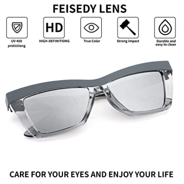 FEISEDY Vintage Cat Eye Sunglasses for All Styles