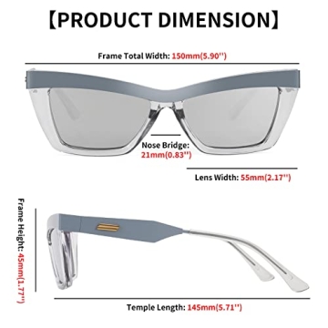 FEISEDY Vintage Cat Eye Sunglasses for All Styles