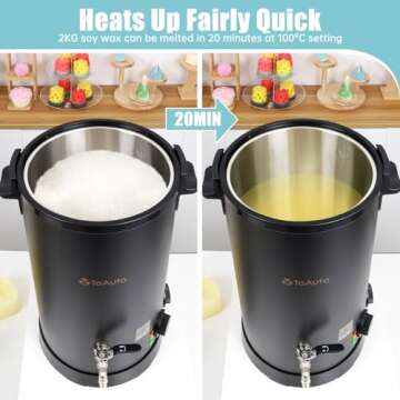 TOAUTO 20Lbs Wax Melter for Candle Making Crafting