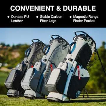 Ghost Golf Stand Bag, Anyday Ronin - Lightweight Golf Bags for Men & Women, 14-Way Dividers with Premium Materials & Magnetic Pocket - Standing Golf Bag Holds 14 Golf Clubs