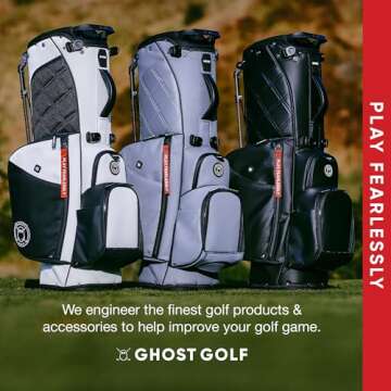 Ghost Golf Stand Bag, Anyday Ronin - Lightweight Golf Bags for Men & Women, 14-Way Dividers with Premium Materials & Magnetic Pocket - Standing Golf Bag Holds 14 Golf Clubs