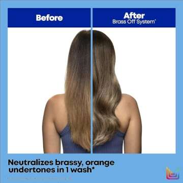 Matrix Brass Off Blue Shampoo and Nourishing Conditioner Set | Moisturize, Tone & Neutralize Brassy ...